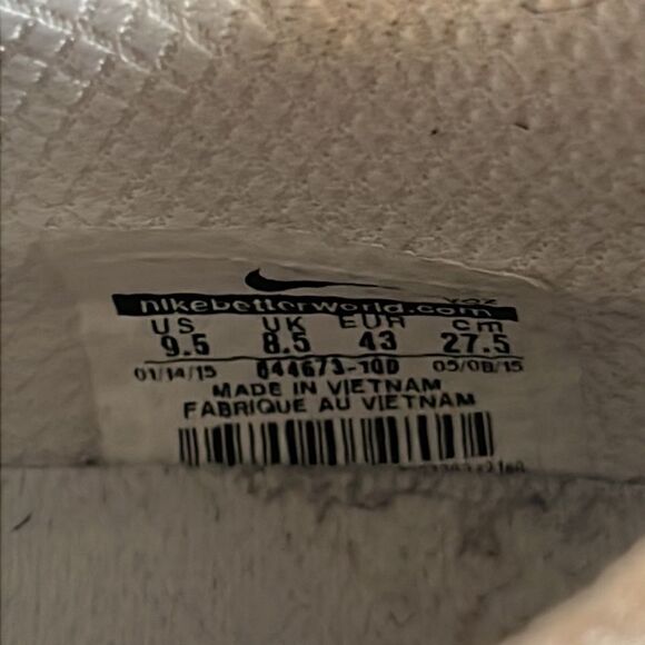 Nike Fingertrap Max Men's 9.5 Reflect Silver / White 644673-100 training running - Picture 9 of 12